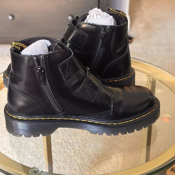 Dr. Martens Kids 1460 Star Strap Boots Black Patent Leather – Size US 3 - Picture 2 of 10